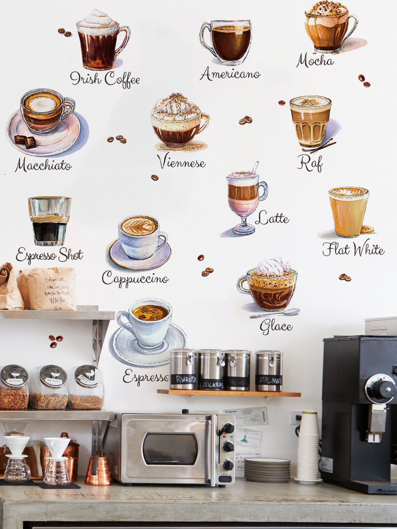 Adesivos de Parede para Copos  - Pvc Panel Background avaliação e preço